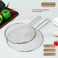 Multi-Functional Handheld Stainless Steel round Oil Grid Spillproof Mesh Kitchen Tool Cross-Border Cooking Tool