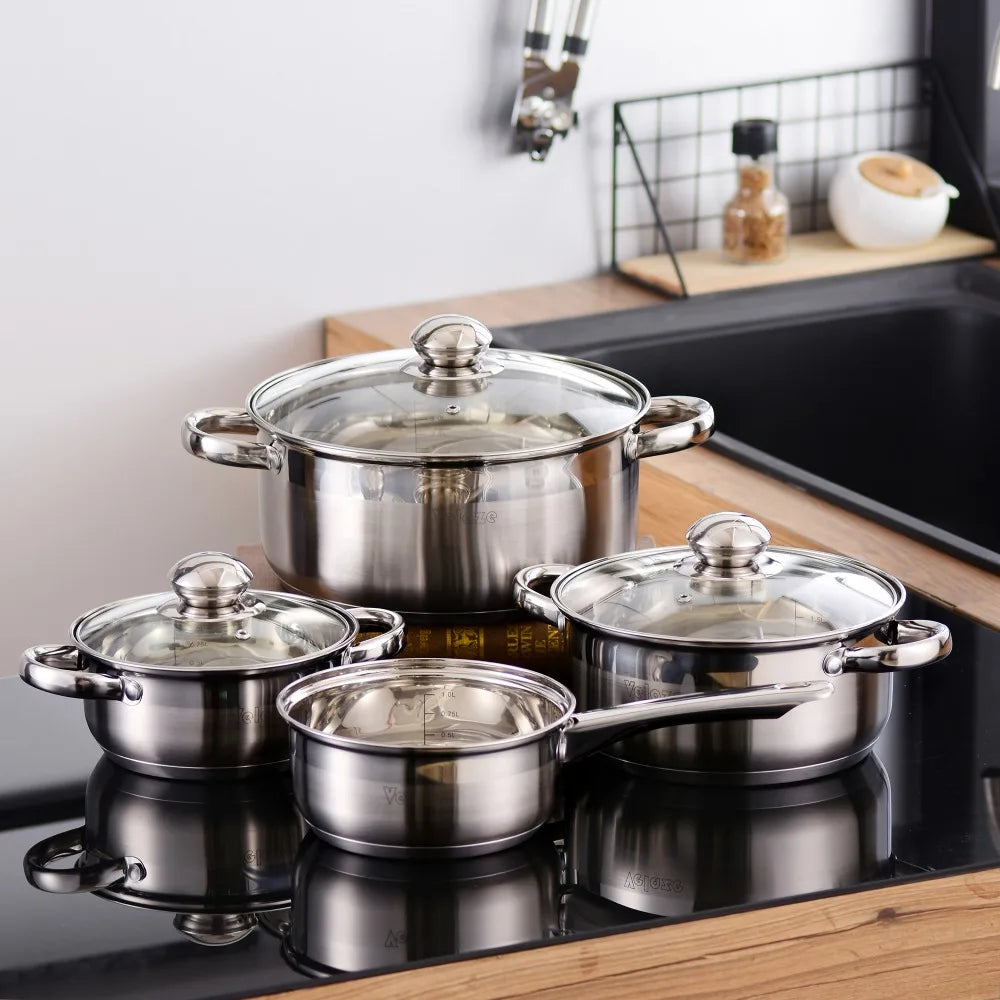 Hot Selling High Quality Kitchen Stainless Steel Accessories Cooking Cookware Soup Stock Pot Dinnerware Set