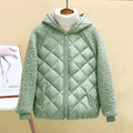 Thin Light Down Cotton Jacket Female Short Coat Autumn Winter Women's 2023 New Hooded Loose Lamination Lamb Wool Cotton Jacket