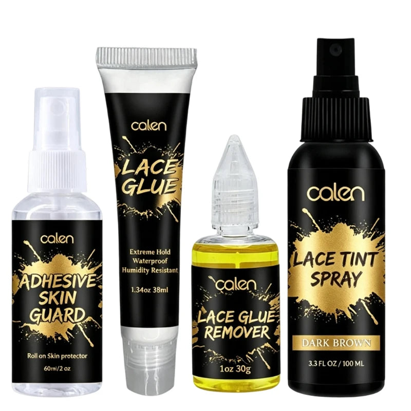 Private Label Hair Lace Glue Skin Protect Lace Remover and Lace Tint Spray Strong Hold Hair Extension Kit
