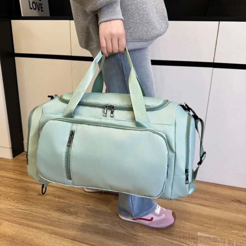 Hot Sale Fashion Waterproof Expandable Unisex Large Gym Oxford Travel Duffel Weekend Overnight Bag