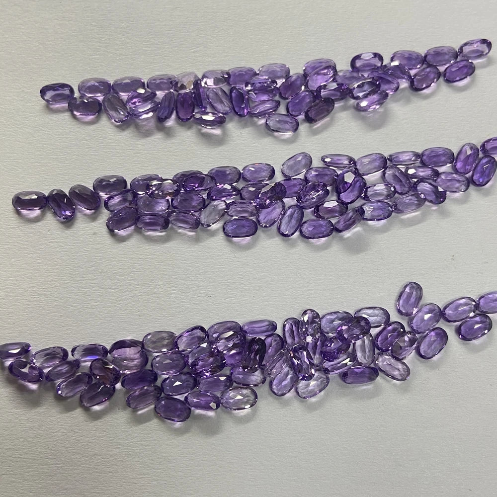 Original Oval Purple Amethyst 3x5mm Loose Gemstone 100% Natural Brazil Oval Amethyst Stone