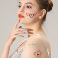 Custom Wholesale Kids Body Art Tattoo Stickers Fluorescent Custom Tattoo Water Transfer Temporary Neon Fake Tattoos Stickers