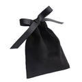 Prolucky Custom Logo Black Suede Microfiber Flannel Adjustable Rectangle Jewelry Pouch with Ribbon Luxury Style Gift Bag