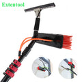For Extentool 7.2 m Eco-Friendly Window Cleaning Pole with Water Fed Surface Scratch Nylon Brush