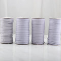 Factory Wholesale in Stock 3mm 4mm 5mm White Black Color Braided Elastic Band With High Elasticity for Garment