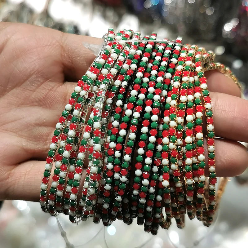 Fashion Rhinestone Bracelet for Women Elastic Stretchable Multi-Colors Shiny Crystal Stone Bracelets  Bulk Stock