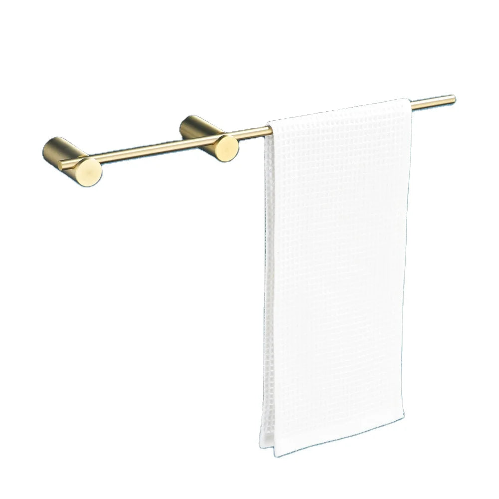 Wall Mounted Stainless Steel Bath Towel Bar Hanger Shelf Organizer Brushed Metal Bathroom Accessories Toilet Towel Rack Holder