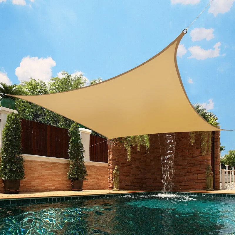 Rectangular Woven Sunshade Sail Waterproof Polyester Rain Shelter Canvas Household Canopy Courtyard Balcony Customization 90-95%