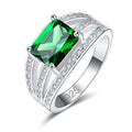 Custom Vintage Jewelry 18K 925 Sterling Silver Plated Zircon Luxury Weeding Ring