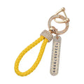 Fashion Rhinestone Phone Number Car Keychain Anti Lost Keychain