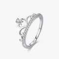 Ailmay New 100% 925 Sterling Silver Fashion Elegant Clear CZ Crown Finger Ring for Women Wedding Accessories Fine Jewelry Gift