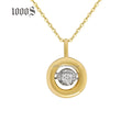 Wholesale Trendy 18K Real Dancing Diamond Pendant Necklace for Women Ladies Gift Jewelry Gift