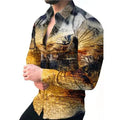 Top Fashion Men's Button-Up ODM 5XL Anti-Wrinkle Breathable Printed Sublimation Casual Shirt with Floral