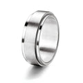 Relief Turning Ring Titanium Steel Couple Jewelry Fidget Spinning Ring Anti Anxiety Spinner Rotating Stainless Steel Ring