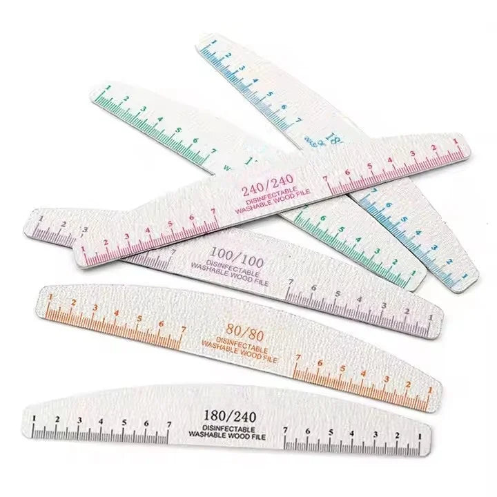 50Pcs/Bag Zebra Beauty Salon Professional Products Disposable Manicure Wood Nail File