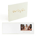 Customized Digital 7 inch Video Book BEST DAY EVER Gold Foil Greeting Card Linen Bound Hardcover Wedding Video Invitation Book