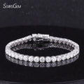 Starsgem Tennis Chain Round Shape 3mm 4mm Lab Grown Diamond CVD HPHT 14k Solid Gold Tennis Bracelet