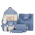 0059 Backpack Student Schoolbag Simple Casual Large Capacity Lightweight Travel Bag Backpack
