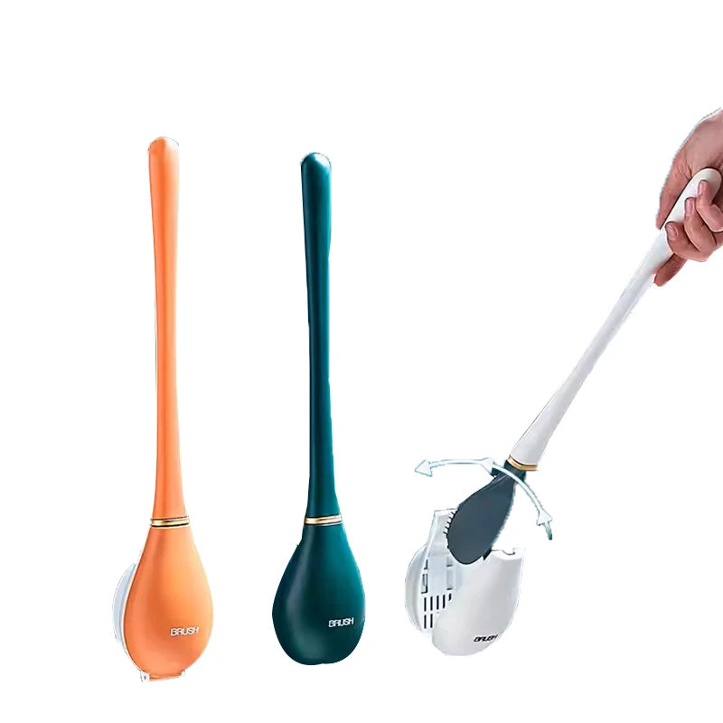 Hot Sale Plastic Bathroom Cleaning Brush  Eco Friendly Silicone Toilet Brush