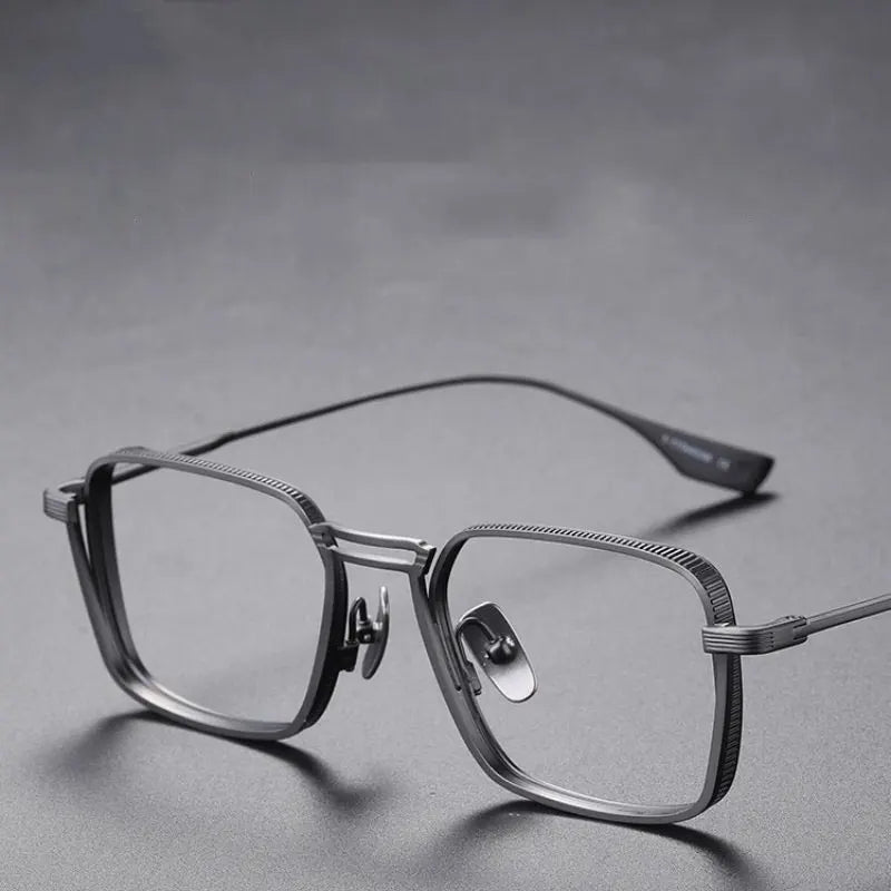 Pure Titanium Eyeglasses Frames Designer Retro Japanese Full Rim Square Nearsighted Eyeglasses Frame
