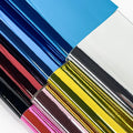 Solid Color Gold/Silver Mirror Reflective Metallic Faux Leather Pu Fabric for Making Shoe/Bag/Hair Bow/Craft
