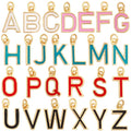 Initial Letter Name A-Z Charm Pendants  Fashion Colorful Enamel Oil Dropped 18K Gold PlatedJewelry Necklace Findings S15