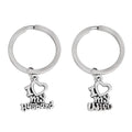 Valentine's Day Gift I love Heart My Wife Husband Couple Gift Charm Metal Bag Key Chain Holder Designer Car Key Chain