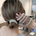 Korean Elastic Hair Tie Hair Accessories Simple Fine Bobble Screw Rubber Hair Band