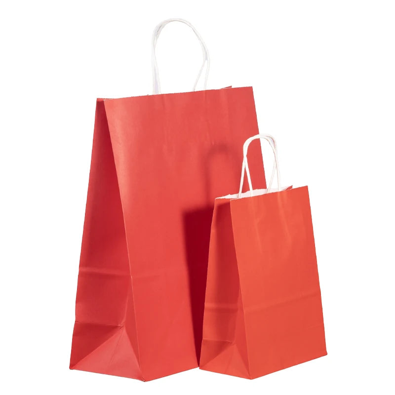 High Quality Eco-Friendly Classic Kraft Paper Gift Bags with Flexo Printing Customizable Size & Logo