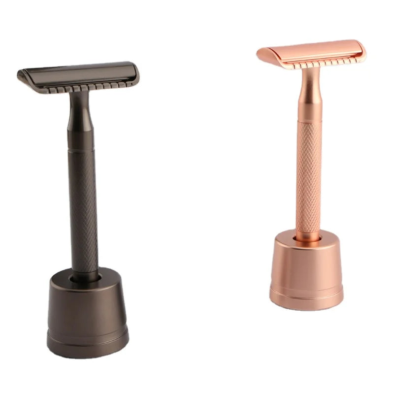 D663 RTS Men's Shaving razor with Stand&holder Double Edge razor Blade Zinc Alloy Safety razor