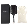 Paddle Cushion Detangling Hair Brush with Plastic Teeth Adjustable Fashion Design Custom Logo Option for Women's Home Salon Use