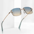 2025 Frameless Sunglasses Men Women Fashion Rimless Luxury Square Sun Glasses Ladies Oculos