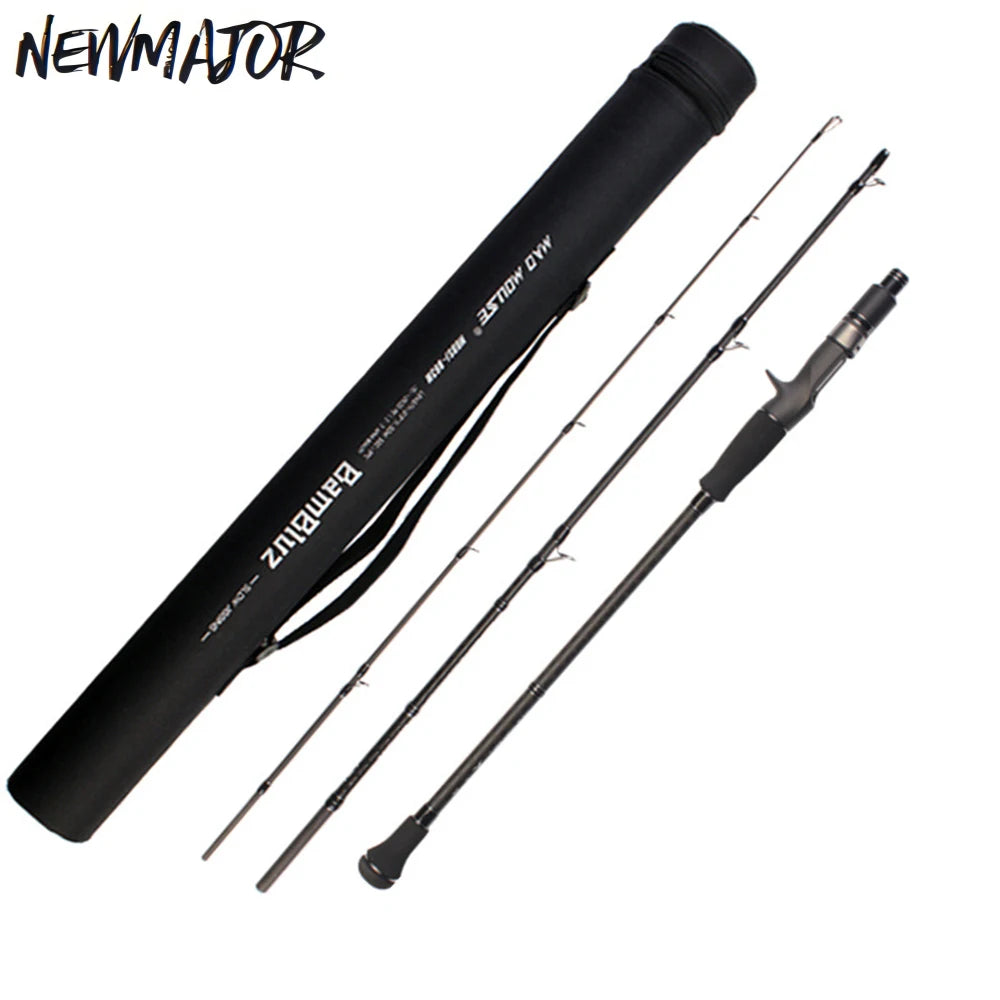 MADMOUSE Bambluz 1.9m 3-Section Portable Carbon Fishing Pole Japan Quality Slow Jigging Rod for Sea Fishing River Boating EVA