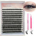 Custom Logo Press on Individual 30D 40D 50D DIY Lash Extension Kit  Self Adhesive Segmented DIY Cluster Lashes