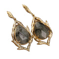 Gorgeous Crystal Gold Hoop Earrings for Women Natural Stone Drop Jewelry for Wedding Fashion Gifts