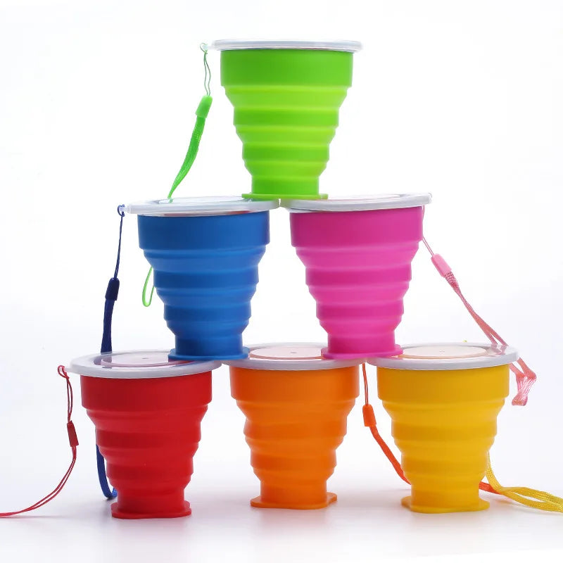 New Gadgets Silicone Foldable Cup BPA Free Portable Reusable Collapsible Cups Outdoor Sports Silicone Travel Coffee Cups