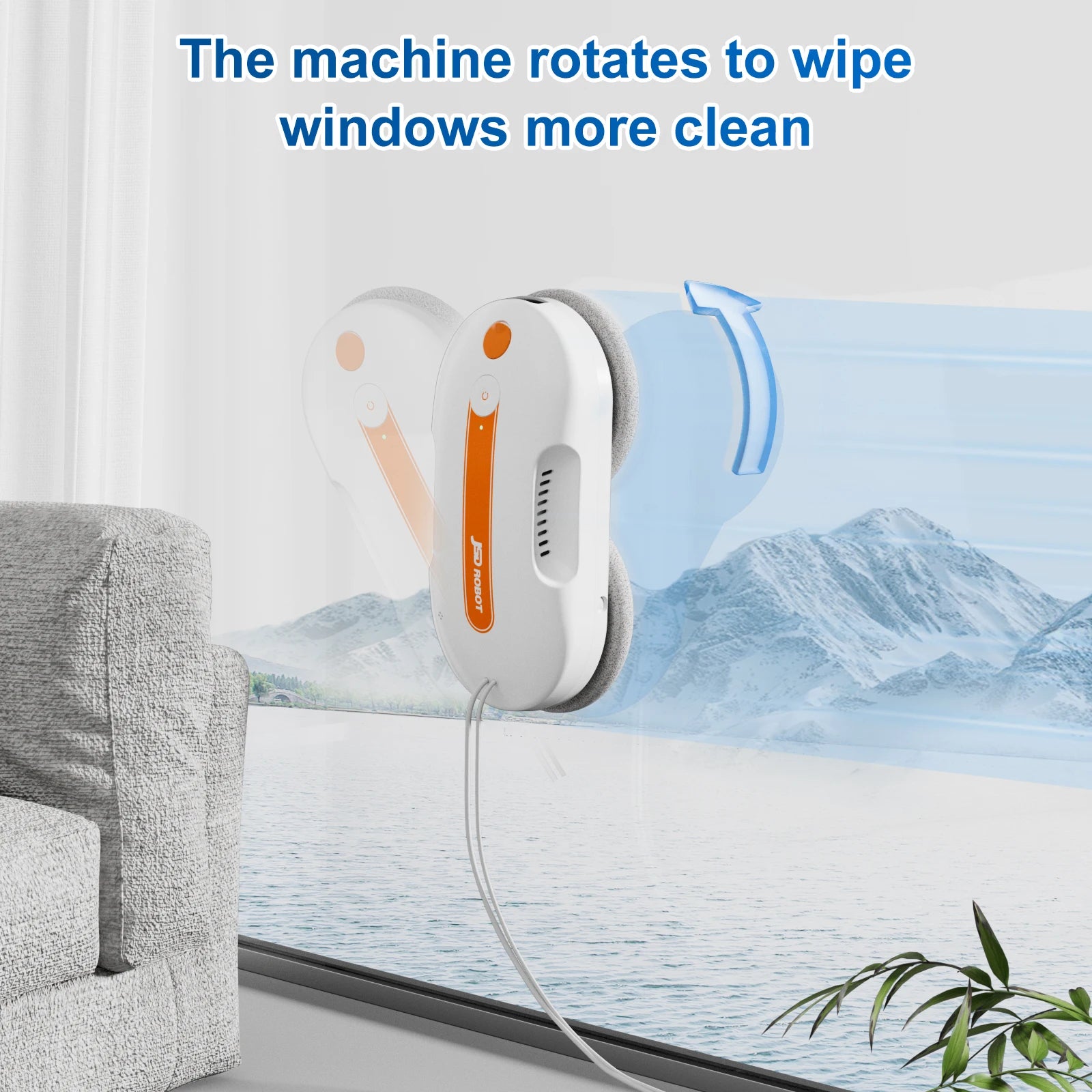 5300pa High Suction and Low Noise CE Certification One Click Start Automatic Path Planning Electric Window Cleaning Robot