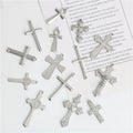 Wholesale Stainless Steel Large Cross Pendant Necklace Bracelet DIY Jewelry Accessories