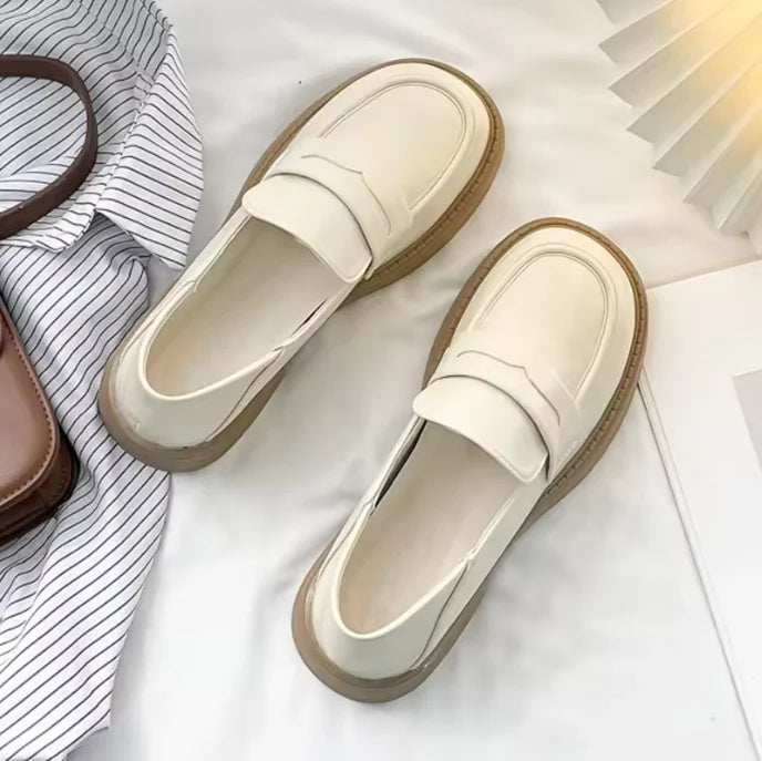 Myway Elegant Women's Gloss Fashion Flats PU Shoes Women Heels Ladies Flats