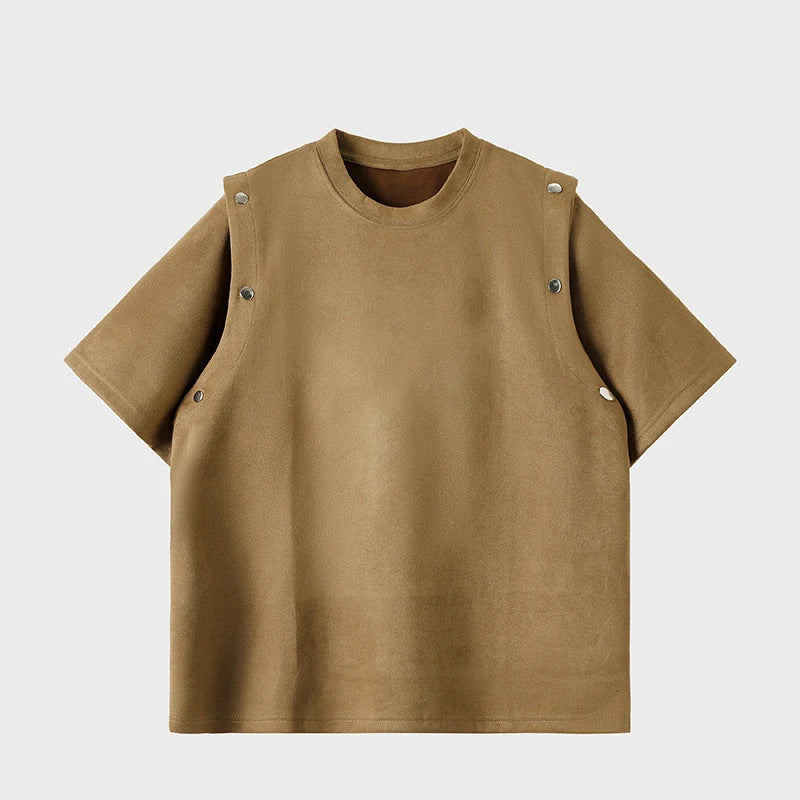 Plus Size Custom Vintage T-Shirt Sleeve Detachable Casual Shirts O-Neck Design Accepts Customizable Logo-Wholesale Bulk Order