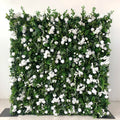 D-FW001 3D Effect Artificial Flower Wall Backdrop Wedding Decoration Silk Rose Hydrangea Purple Flower Wall Panels