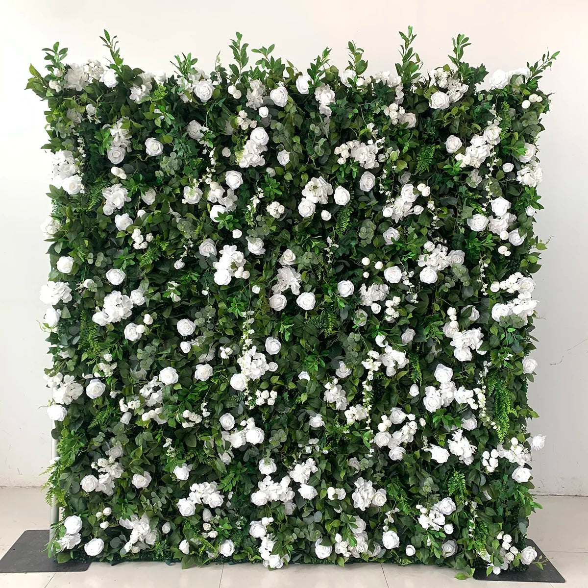 D-FW001 3D Effect Artificial Flower Wall Backdrop Wedding Decoration Silk Rose Hydrangea Purple Flower Wall Panels