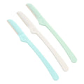Eyebrow Trimmer razor Plastic Handle Makeup Stainless Steel Single Blade Facial Clean with Safety Net