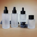 Custom Matte Frosted Clear Glass Cosmetic Jars 30g 50g for Skin Care Serum & Eye Cream with Dropper Sealing