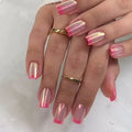 Wholesale Press on Nails French Shinning Square False Nails