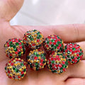 Top Quality Diy 20mm Multicolor Mix Rhinestone Beads Disco Chunky Gumball Resin Beads Shiny Bubblegum Beads for Pen Making