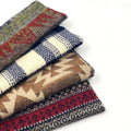 Luxury Woven Yarn Dyed Houndstooth Plaid Jacquard Dobby Pattern 100% Polyester Tweed Fabric for Overcoat