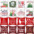 Bindi Luxe Quilted Christmas Pillow Case Woven Technique Cushion Cover with Cartoon Plant Pattern for Home or Hotel