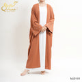 Habib EID New Moon Cuff Front Open Abaya Wholesale Moon Embroidered Abaya Islamic Clothing